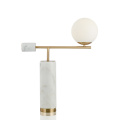 Modern Balance White Ball With Marble Base Table Lamp
